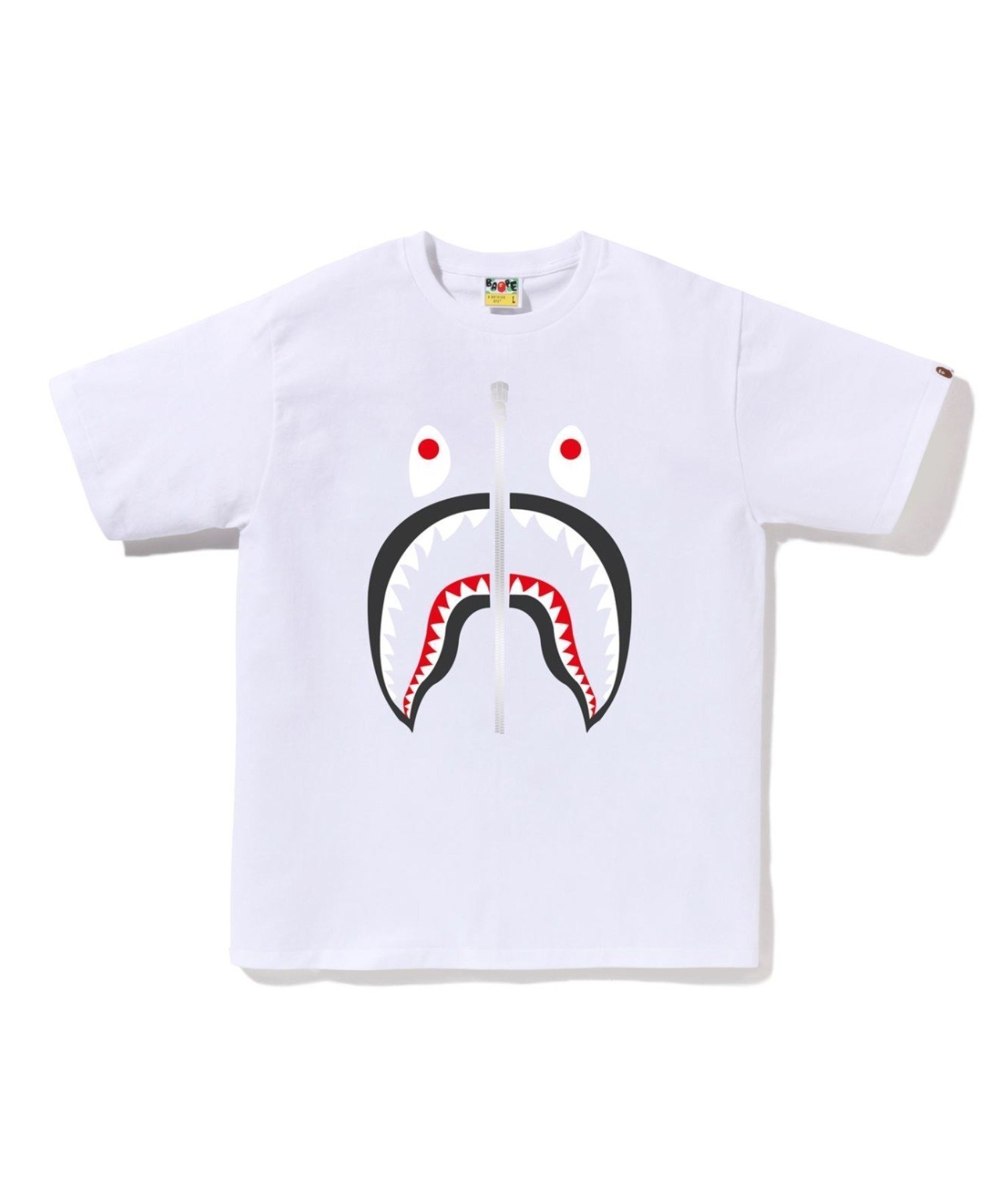 【ア ベイシング エイプ/A BATHING APE】のSHARK TEE インテリア・キッズ・メンズ・レディースファッション・服の通販 founy(ファニー) 　ファッション　Fashion　レディースファッション　Fashion for Women　ショート　Short, Short Length　スリーブ　Sleeve, Long Sleeve / Short Sleeve　フロント　Front, Front Design　プリント　Print, Printed Pattern　モチーフ　Motif, Design Theme　ラバー　Rubber, Rubber Sole　WHITE|ID: prp329100004815784 ipo3291000000034978966