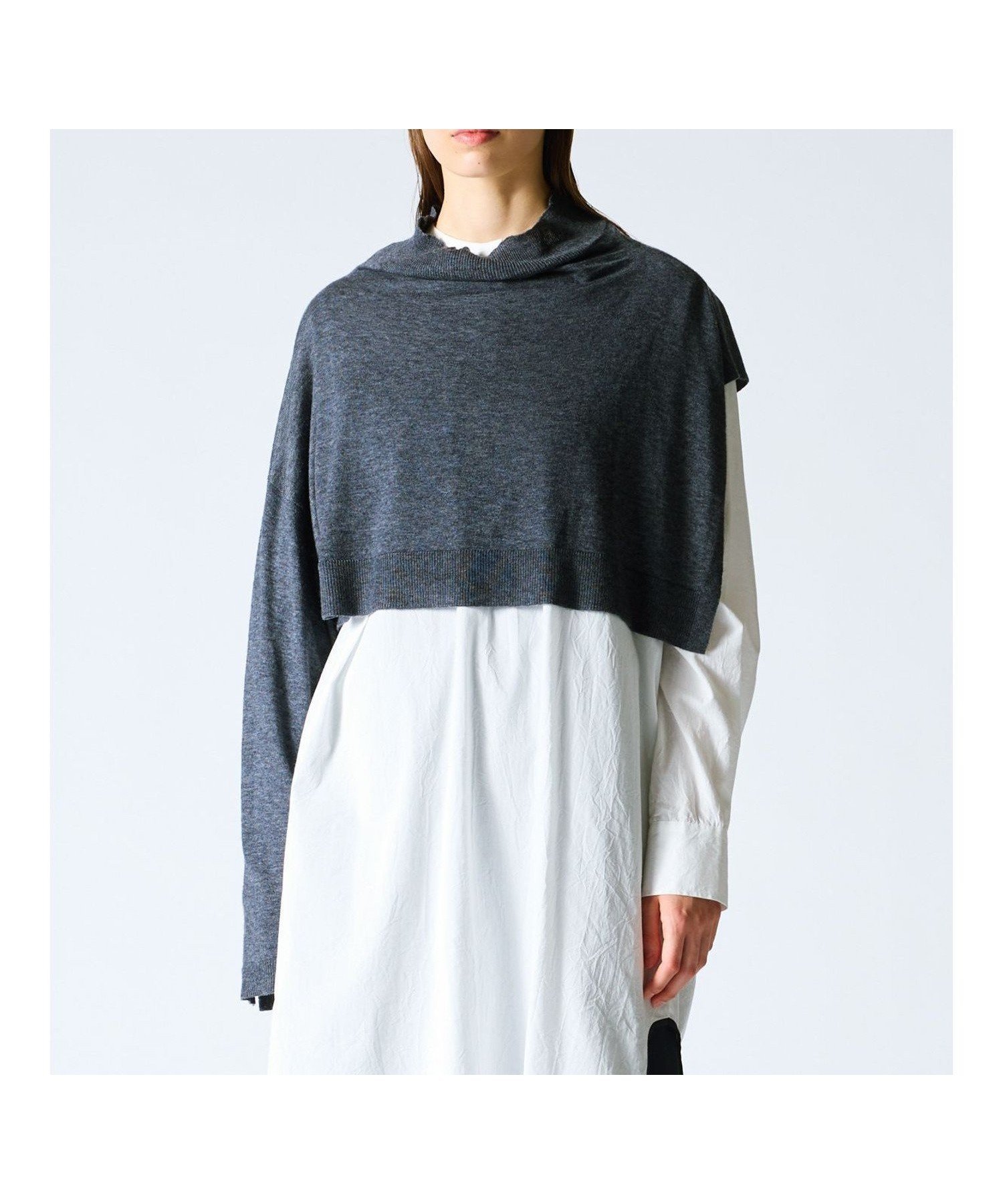 【マーコート/MARcourt】のmizuiro ind アシンメトリースリーブプルオーバー 人気、トレンドファッション・服の通販 founy(ファニー) 　ファッション　Fashion　レディースファッション　Fashion for Women　トップス・カットソー　Cut & Sew Tops　カジュアルプルオーバー・ニットトップス　Pullovers & Knit Tops / Casual Pullovers　アシンメトリー　Asymmetrical Style　インナー　Innerwear　タートル　Turtleneck, Turtle Collar　ハイネック　High Neck, Mock Neck　バランス　Balance, Style Balance　ポケット　Pocket, Pocket Detail　ポンチョ　Poncho, Cape Style　無地　Plain, Solid Color　長袖　Long Sleeve, Full Sleeve　 other-1|ID: prp329100004815798 ipo3291000000034979086