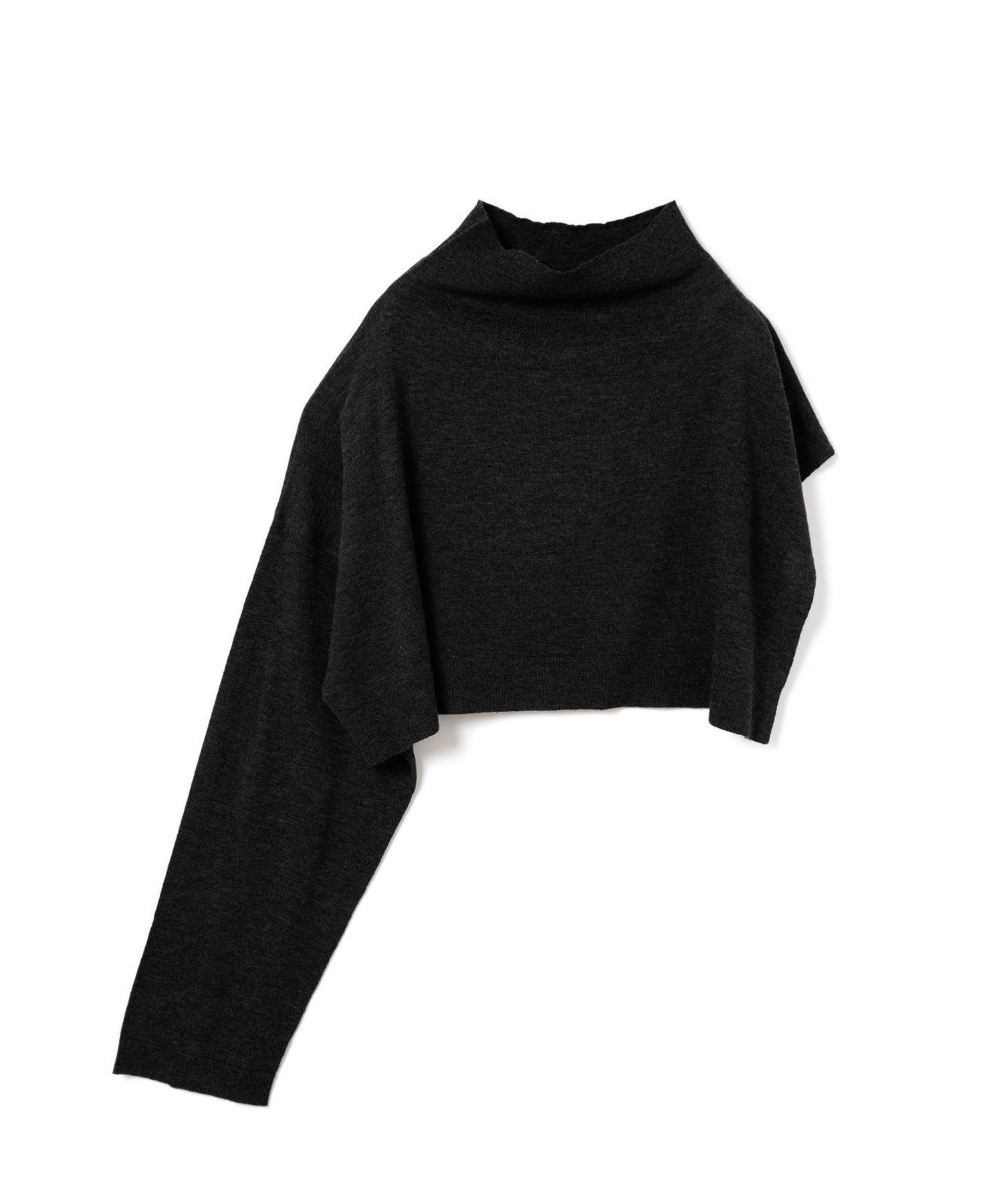 【マーコート/MARcourt】のmizuiro ind アシンメトリースリーブプルオーバー インテリア・キッズ・メンズ・レディースファッション・服の通販 founy(ファニー) 　ファッション　Fashion　レディースファッション　Fashion for Women　トップス・カットソー　Cut & Sew Tops　カジュアルプルオーバー・ニットトップス　Pullovers & Knit Tops / Casual Pullovers　アシンメトリー　Asymmetrical Style　インナー　Innerwear　タートル　Turtleneck, Turtle Collar　ハイネック　High Neck, Mock Neck　バランス　Balance, Style Balance　ポケット　Pocket, Pocket Detail　ポンチョ　Poncho, Cape Style　無地　Plain, Solid Color　長袖　Long Sleeve, Full Sleeve　ブラック|ID: prp329100004815798 ipo3291000000034979090