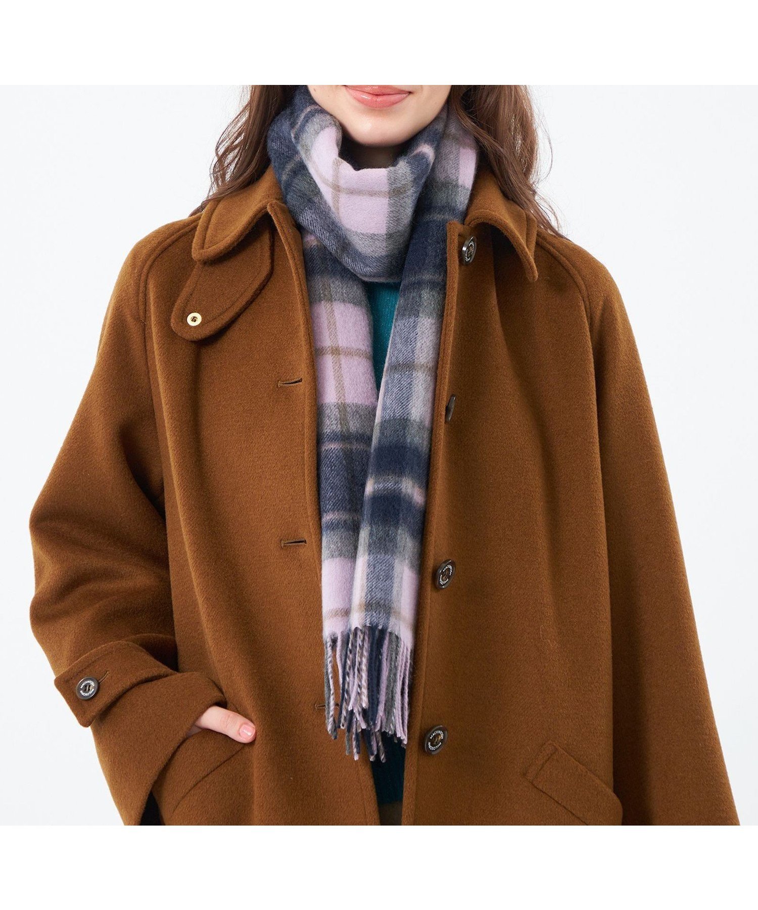 【マッキントッシュ フィロソフィー/MACKINTOSH PHILOSOPHY】のウォッシャブルカシミヤハウスチェックマフラー インテリア・キッズ・メンズ・レディースファッション・服の通販 founy(ファニー) 　ファッション　Fashion　レディースファッション　Fashion for Women　マフラー・スヌード / 冬小物の定番　Scarves & Mufflers　おすすめ　Recommended / Our Picks　ウォッシャブル　Machine Washable　ギフト プレゼント　Gift / Present　ストール　Stole, Wrap　チェック　Check, Plaid, Tartan　エレガント 上品　Elegant　春　Spring　羽織　Haori, Light Jacket　ピンク|ID: prp329100004816248 ipo3291000000034982702