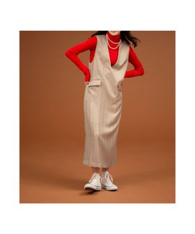 【ビーミングライフストアバイビームス/B:MING LIFE STORE by BEAMS】の【1/15再値下げ】Vネック ジャンパー スカート(S~M) 25AW 秋冬 レイヤード ロングシーズン 春まで使える 人気、トレンドファッション・服の通販 founy(ファニー) ファッション Fashion レディースファッション Fashion for Women スカート Skirts インナー Innerwear 春 Spring シンプル Simple, Minimal ストレート Straight, Straight Cut ツイード Twill, Twill Weave フラップ Flap, Flap Pocket ポケット Pocket, Pocket Detail ロング Long, Long-Length A/W・秋冬 Autumn/Winter 再入荷 Restock / Back in Stock おすすめ Recommended / Our Picks 2025年 2025 2025-2026秋冬・A/W Autumn/Winter 2025–26 AW25–26 |ID:prp329100004816254