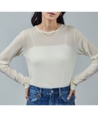 【サロン アダム エ ロペ/SALON adam et rope'】のテンセルカシミヤシルクシアーロンT 人気、トレンドファッション・服の通販 founy(ファニー) ファッション Fashion レディースファッション Fashion for Women トップス・カットソー Cut & Sew Tops ロングTシャツ・Tシャツ Longline T-Shirts & Tees インナー Innerwear カットソー Cut and Sewn Top カーディガン Cardigan, Knitwear キャミソール Camisole, Spaghetti Strap Top シルク Silk, 100% Silk シンプル Simple, Minimal ジャケット Jacket, Outerwear ストレッチ Stretch, Stretchy Fabric デニム Denim, Jeans Material なめらか Smooth, Silky Texture ベーシック Basic, Essential ボトム Bottoms, Lower Wear ラグジュアリー Luxury, Elegant ワイド Wide, Wide Fit エレガント 上品 Elegant thumbnail オフホワイト(15)|ID: prp329100004816255 ipo3291000000034982766