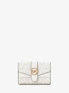 【マイケルコース/MICHAEL KORS】のGREENWICH フラップ トライフォールド エクストラスモール - MKシグネチャー マイケルコース 人気、トレンドファッション・服の通販 founy(ファニー) ファッション Fashion レディースファッション Fashion for Women パターン Pattern, Design Print フラップ Flap, Flap Pocket thumbnail WHITE|ID: prp329100004816259 ipo3291000000034982800