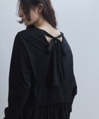 【アダム エ ロペ/ADAM ET ROPE'】の【WEB限定】2WAYバックリボントップス 人気、トレンドファッション・服の通販 founy(ファニー) ファッション Fashion レディースファッション Fashion for Women トップス・カットソー Cut & Sew Tops ウォッシャブル Machine Washable カッティング Cutting Detail カットソー Cut and Sewn Top デニム Denim, Jeans Material ドッキング Docking, Mixed Material ハーフ Half, Half-Length フェミニン Feminine, Girly ラッフル Ruffle, Frill ランダム Random, Irregular リボン Ribbon, Bow A/W・秋冬 Autumn/Winter おすすめ Recommended / Our Picks エレガント 上品 Elegant 2026年 2026 thumbnail ブラック(01)|ID: prp329100004816262 ipo3291000000034982850