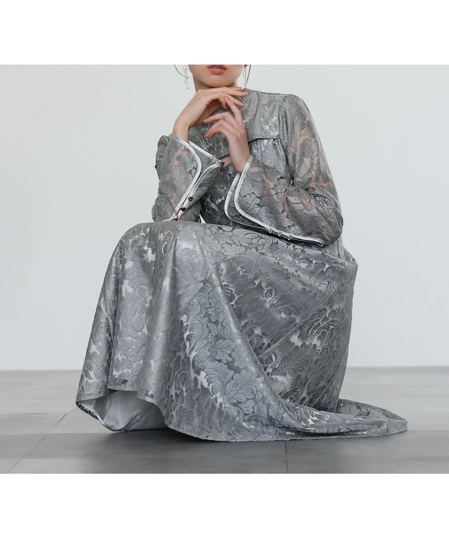 【ガール/GIRL】のスタンドカラー総レースロング丈 結婚式 ワンピース パーティードレス 人気、トレンドファッション・服の通販 founy(ファニー) 　ファッション　Fashion　レディースファッション　Fashion for Women　ワンピース　Dresses　フォーマル・パーティードレス・結婚式用ドレス　Elegant & Casual Dresses　カッティング　Cutting Detail　シェイプ　Shape, Slim Fit　スタンド　Stand Collar, Upright Stand　デコルテ　Décolleté, Neckline　トレンド　Trend, Trending Now　ドレス　Dress, One-Piece　パイピング　Piping, Trim Design　レース　Lace, Lace Fabric　ロング　Long, Long-Length　再入荷　Restock / Back in Stock　おすすめ　Recommended / Our Picks　結婚式　Wedding　披露宴　Wedding Reception　二次会　After Party　 other-1|ID: prp329100004816291 ipo3291000000034983077