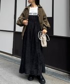 【チャオパニックティピー/CIAOPANIC TYPY】のサテンパイピングフェザー2WAYキャミワンピ ブラック|ID: prp329100004816310 ipo3291000000035178681