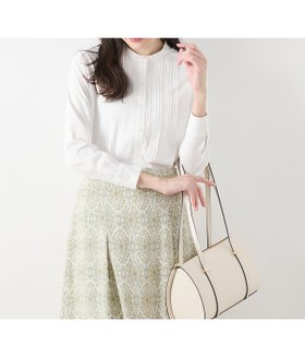 【ニューヨーカー/NEWYORKER】の【吸水速乾】プレーティング天竺 バンドカラーピンタックカットソー 人気、トレンドファッション・服の通販 founy(ファニー) ファッション Fashion レディースファッション Fashion for Women トップス・カットソー Cut & Sew Tops カットソー・ベーシックTシャツ Cut-and-Sewn Tops / Stretch Tees & Basics 春 Spring カットソー Cut and Sewn Top クラシカル Classical, Vintage-Inspired 吸水 Absorbent, Quick-Dry ベーシック Basic, Essential S/S・春夏 SS, Spring/Summer, Warm Season 夏 Summer エレガント 上品 Elegant |ID:prp329100004816329