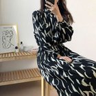 【メゾンドラティール/maison de LATIR】のAラインワンピース 夏服 セレモニー レトロプリントワンピース ブラック|ID: prp329100004816332 ipo3291000000034983458