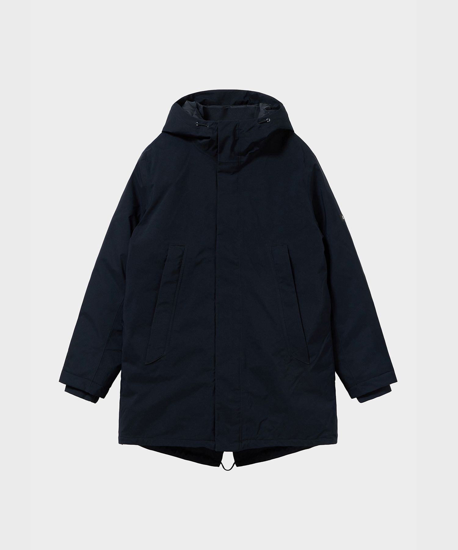 【エーグル/AIGLE / MEN】のGORE-TEX ゴアテックス 防風 防水 透湿 2レイヤー フィッシュテール グレーダックダウンジャケット RP インテリア・キッズ・メンズ・レディースファッション・服の通販 founy(ファニー) 　ファッション　Fashion　メンズファッション　Fashion for Men　ドローコード　Drawcord, Drawstring Cord　フロント　Front, Front Design　ブラック|ID: prp329100004816356 ipo3291000000034983708