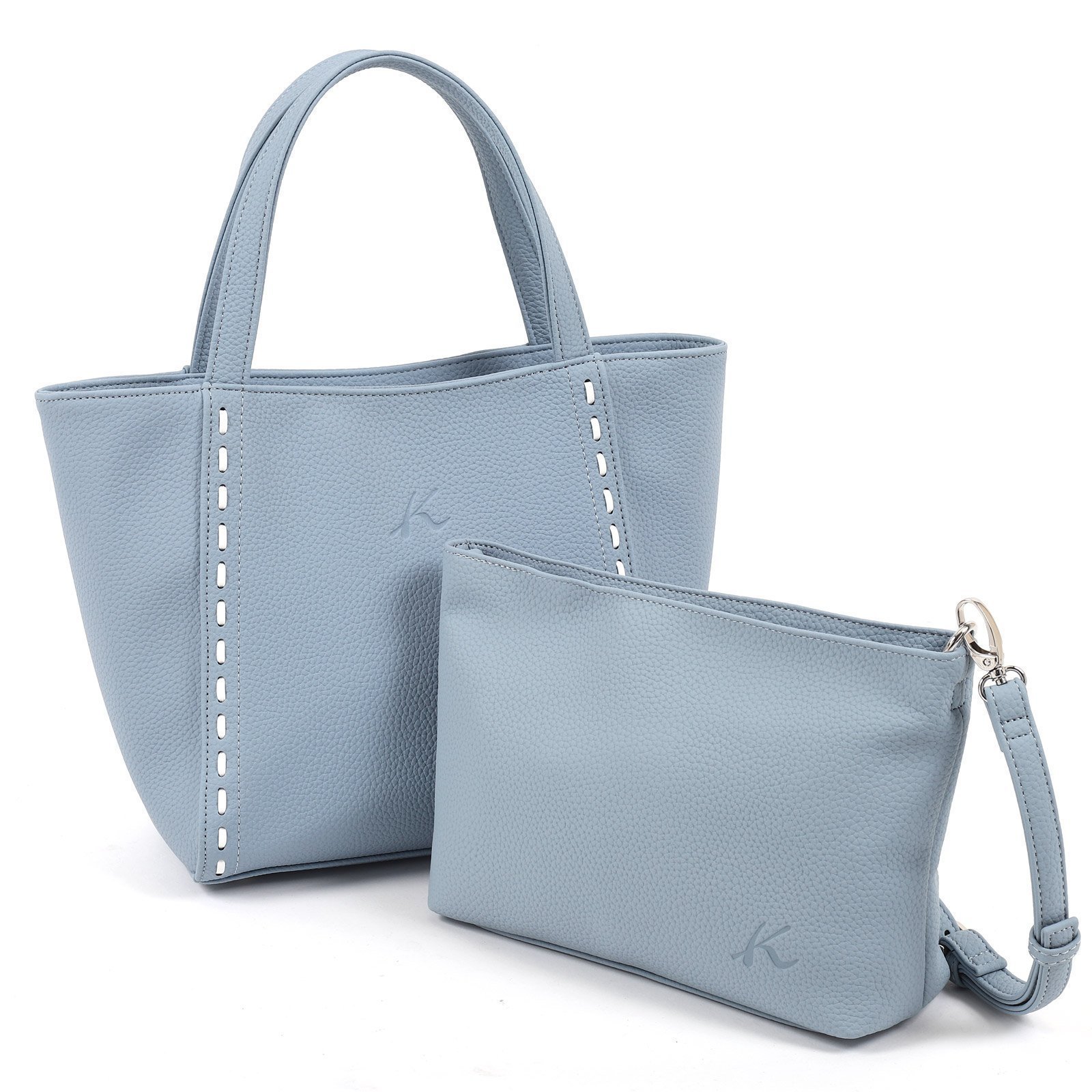 【キタムラ/Kitamura】のハンドバッグ Z-0628 インテリア・キッズ・メンズ・レディースファッション・服の通販 founy(ファニー) 　ファッション　Fashion　レディースファッション　Fashion for Women　インナー　Innerwear　ハンド　Hand, Handmade　ポケット　Pocket, Pocket Detail　ポーチ　Pouch, Small Case　マグネット　Magnet, Magnetic Closure　軽量　Lightweight, Ultra Light　ブルーグレー/ホワイト84901|ID: prp329100004816463 ipo3291000000034984445