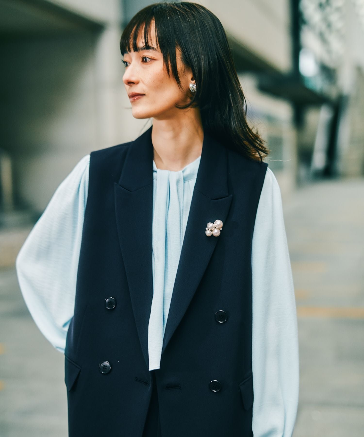 【レプシィム ローリーズファーム/LEPSIM LOWRYS FARM】の【入卒式/セレモニー】Wクロスダブルジレ インテリア・キッズ・メンズ・レディースファッション・服の通販 founy(ファニー) 　ファッション　Fashion　レディースファッション　Fashion for Women　アウター　Coat / Outerwear Collection　トップス・カットソー　Cut & Sew Tops　ベスト&ジレ / 重ね着スタイル　Vests & Gilets　おすすめ　Recommended / Our Picks　オケージョン　Occasion Wear　ストレッチ　Stretch, Stretchy Fabric　ストレート　Straight, Straight Cut　セットアップ　Set-Up, Coordinated Outfit　セレモニー　Ceremony　フォーマル　Formal, Dressy　ロング　Long, Long-Length　ワイド　Wide, Wide Fit　入学式　Entrance Ceremony　卒業式　Graduation Ceremony　洗える　Machine Washable　結婚式　Wedding　ネイビー88|ID: prp329100004816488 ipo3291000000034984690