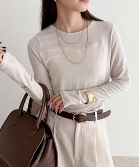 【フレディ&グロスター/FREDY&GLOSTER】のウールブレンドシアーロンTシャツ 人気、トレンドファッション・服の通販 founy(ファニー) ファッション Fashion レディースファッション Fashion for Women トップス・カットソー Cut & Sew Tops シャツ・ブラウス・オフィスカジュアル Elegant Blouses & Button-Ups ロングTシャツ・Tシャツ Longline T-Shirts & Tees インナー Innerwear シアー Sheer, See-Through シンプル Simple, Minimal フィット Fit, Slim Fit ベーシック Basic, Essential ボトム Bottoms, Lower Wear ロング Long, Long-Length おすすめ Recommended / Our Picks 2025年 2025 2025-2026秋冬・A/W Autumn/Winter 2025–26 AW25–26 |ID:prp329100004816496