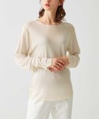 【ギャルリー 1896 バイ グンゼ/Galerie 1896 by GUNZE】のシアートップス【レイヤードコーデ】長袖 オーバーサイズ 重ね着 ウォッシャブル シェルホワイト|ID: prp329100004816499 ipo3291000000034984793