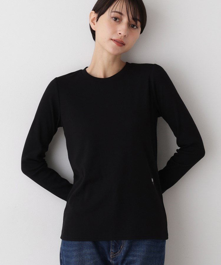 【デッサン/Dessin】の【吸湿発熱/抗菌防臭】ジンジャー混クルーネックプルオーバー インテリア・キッズ・メンズ・レディースファッション・服の通販 founy(ファニー) 　ファッション　Fashion　レディースファッション　Fashion for Women　トップス・カットソー　Cut & Sew Tops　カジュアルプルオーバー・ニットトップス　Pullovers & Knit Tops / Casual Pullovers　インナー　Innerwear　スマート　Smart, Elegant　テレコ　Ribbed, Rib Stitch　抗菌　Antibacterial, Bacteria-Resistant　羽織　Haori, Light Jacket　ブラック|ID: prp329100004816508 ipo3291000000034984879