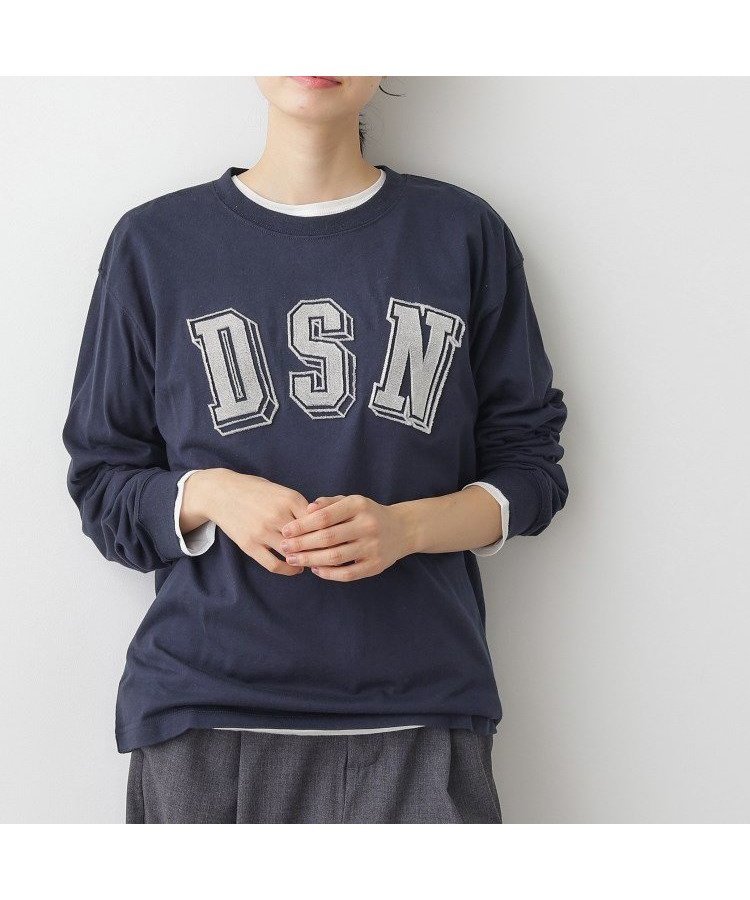 【デッサン/Dessin】の【ユニセックス/洗える】ビッグロゴロンT インテリア・キッズ・メンズ・レディースファッション・服の通販 founy(ファニー) 　ファッション　Fashion　レディースファッション　Fashion for Women　トップス・カットソー　Cut & Sew Tops　ロングTシャツ・Tシャツ　Longline T-Shirts & Tees　スマート　Smart, Elegant　デニム　Denim, Jeans Material　メンズ　Men's, Menswear　リラックス　Relax, Relaxed Fit　洗える　Machine Washable　ネイビー|ID: prp329100004816514 ipo3291000000034984924