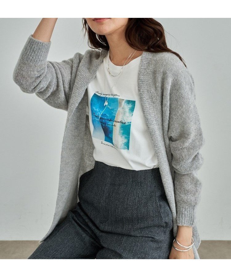 【インディヴィ/INDIVI】の【UVケア/選べるデザイン】フォト ロゴ プリントTシャツ インテリア・キッズ・メンズ・レディースファッション・服の通販 founy(ファニー) 　ファッション　Fashion　レディースファッション　Fashion for Women　トップス・カットソー　Cut & Sew Tops　シャツ・ブラウス・オフィスカジュアル　Elegant Blouses & Button-Ups　ロングTシャツ・Tシャツ　Longline T-Shirts & Tees　グラフィック　Graphic, Graphic Design　コンパクト　Compact, Small Size　ジャケット　Jacket, Outerwear　ストライプ　Stripe, Striped Pattern　スマート　Smart, Elegant　プリント　Print, Printed Pattern　ベーシック　Basic, Essential　ホワイト|ID: prp329100004816516 ipo3291000000034984939