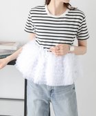 【ラジュール/Lajour】のティアードチュールドッキングトップス 人気、トレンドファッション・服の通販 founy(ファニー) ファッション Fashion レディースファッション Fashion for Women トップス・カットソー Cut & Sew Tops カットソー Cut and Sewn Top ガーリー Girly, Feminine Style シンプル Simple, Minimal ダウン Down, Puffer チュール Tulip, Tulip Motif フェミニン Feminine, Girly フリル Frill, Ruffle ボーダー Border, Stripe thumbnail ホワイト|ID: prp329100004816519 ipo3291000000034984973