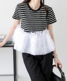 【ラジュール/Lajour】のティアードチュールドッキングトップス 人気、トレンドファッション・服の通販 founy(ファニー) ファッション Fashion レディースファッション Fashion for Women トップス・カットソー Cut & Sew Tops カットソー Cut and Sewn Top ガーリー Girly, Feminine Style シンプル Simple, Minimal ダウン Down, Puffer チュール Tulip, Tulip Motif フェミニン Feminine, Girly フリル Frill, Ruffle ボーダー Border, Stripe thumbnail ブラック|ID: prp329100004816519 ipo3291000000034984974