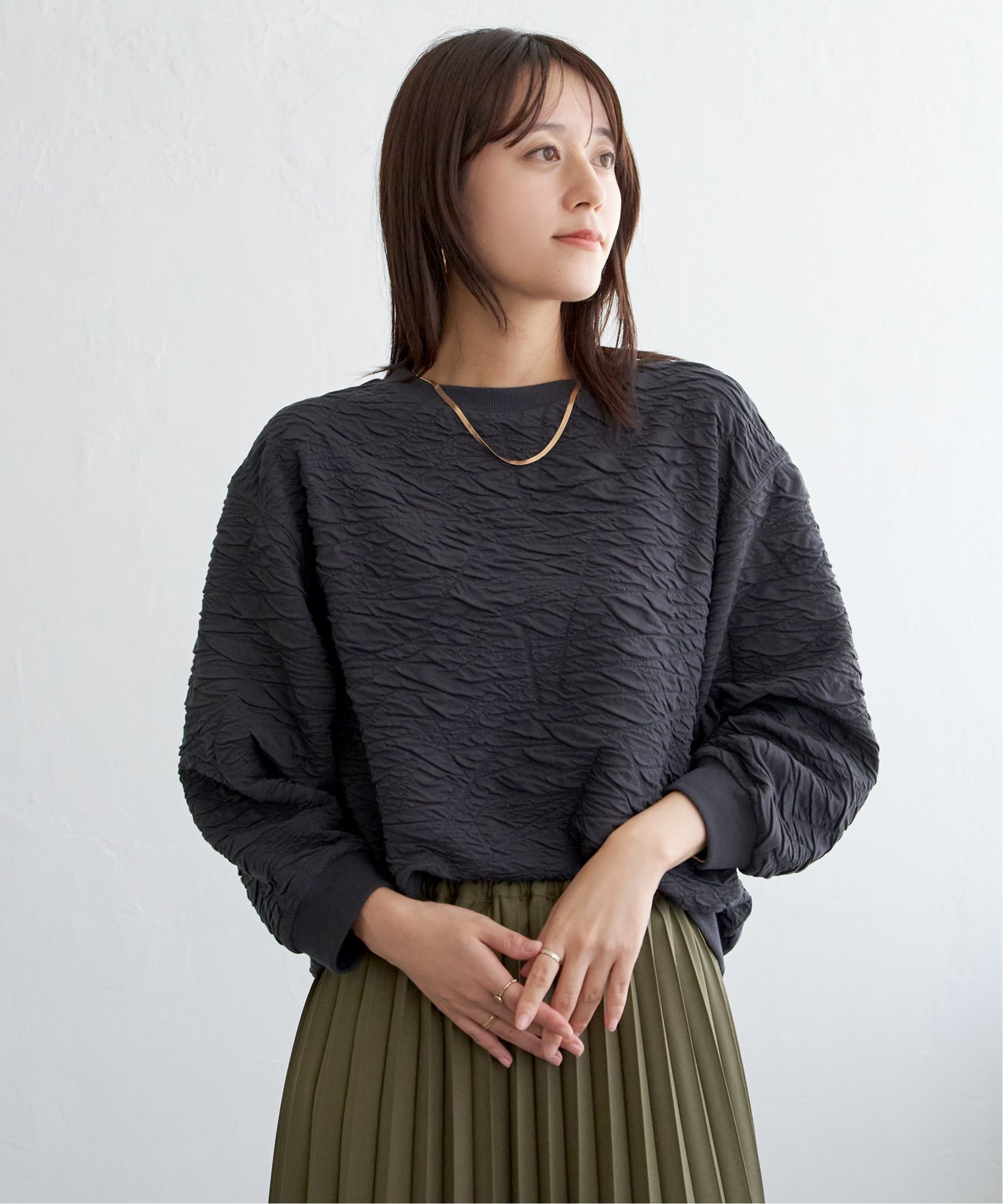 【イッカ/ikka】のフクレジャカードプルオーバー 人気、トレンドファッション・服の通販 founy(ファニー) 　ファッション　Fashion　レディースファッション　Fashion for Women　トップス・カットソー　Cut & Sew Tops　カジュアルプルオーバー・ニットトップス　Pullovers & Knit Tops / Casual Pullovers　シンプル　Simple, Minimal　トレンド　Trend, Trending Now　トレーナー　Sweatshirt, Trainer　 other-1|ID: prp329100004816532 ipo3291000000034985086