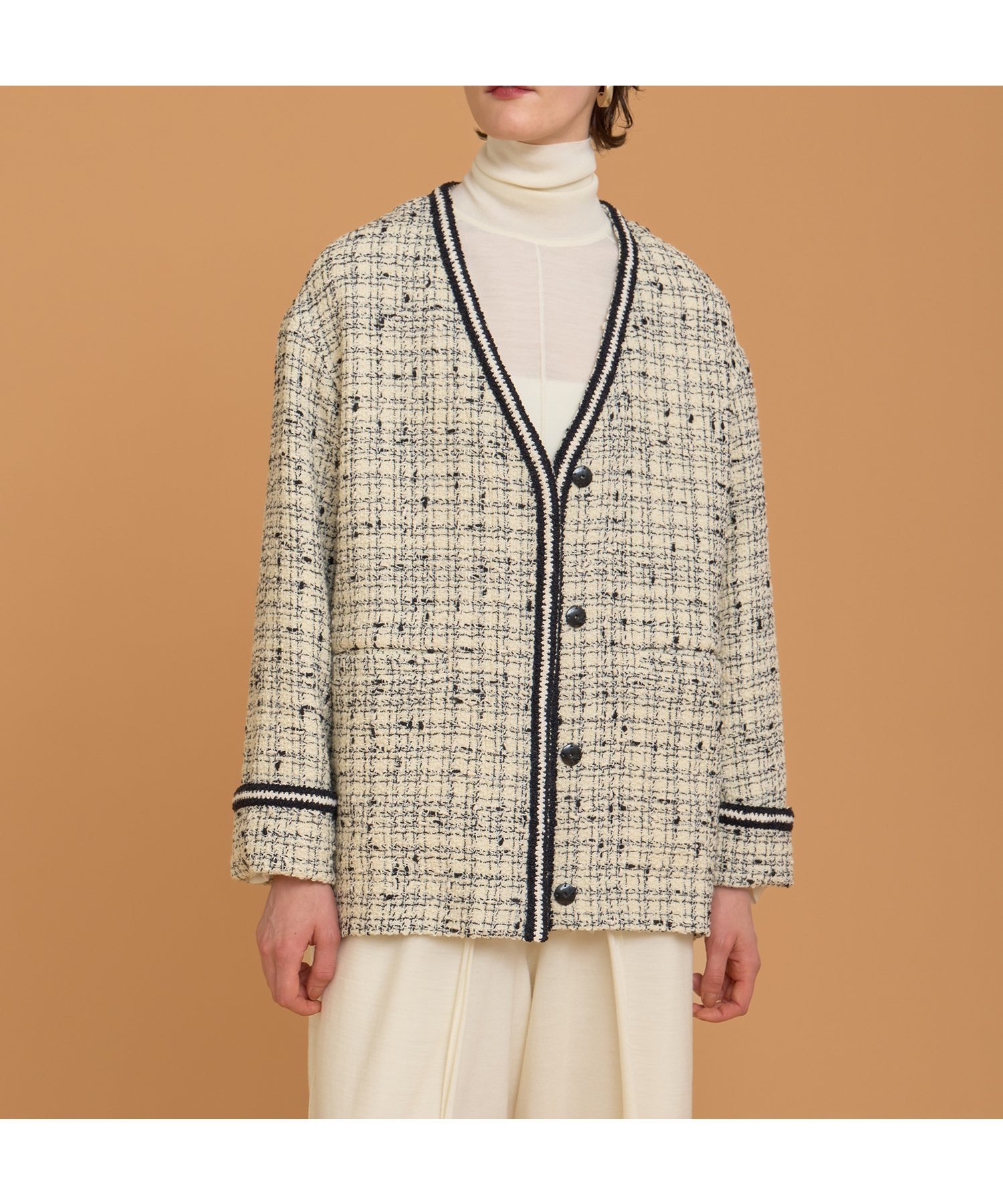 【ハウス オブ ロータス/HOUSE OF LOTUS】のチェックツイードジャケット 人気、トレンドファッション・服の通販 founy(ファニー) 　ファッション　Fashion　レディースファッション　Fashion for Women　アウター　Coat / Outerwear Collection　レディースジャケット・軽アウター　Jackets　おすすめ　Recommended / Our Picks　クラシカル　Classical, Vintage-Inspired　ジャケット　Jacket, Outerwear　ツイード　Twill, Twill Weave　ブレード　Braid, Decorative Trim　モノトーン　Monotone, Black and White　A/W・秋冬　Autumn/Winter　 other-1|ID: prp329100004816533 ipo3291000000034985093