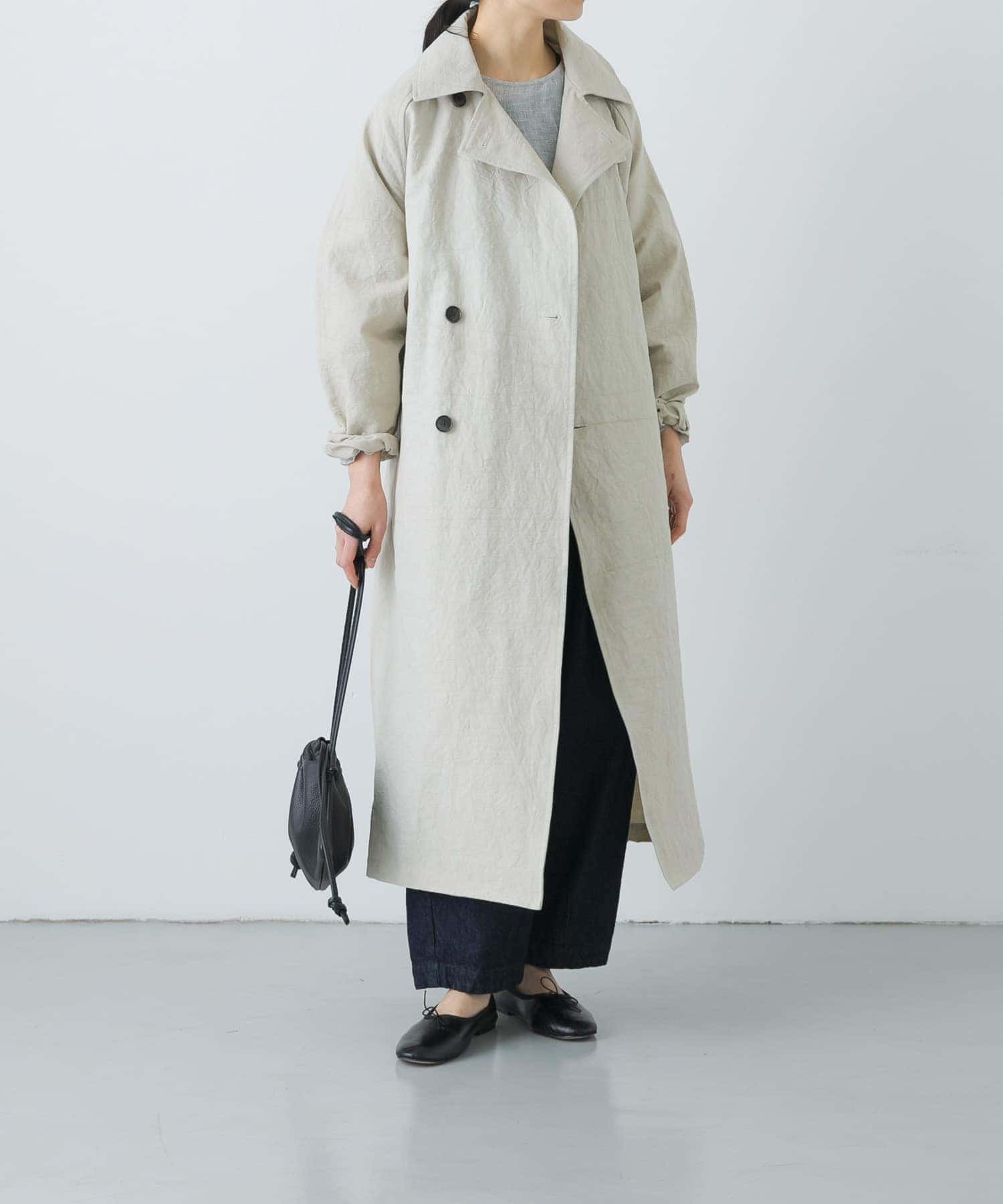 【かぐれ/kagure / URBAN RESEARCH】の『ユニセックス』コットンリネンオーバートレンチコート インテリア・キッズ・メンズ・レディースファッション・服の通販 founy(ファニー) 　ファッション　Fashion　レディースファッション　Fashion for Women　アウター　Coat / Outerwear Collection　コート・ロングコート・ピーコート　Long Coats, Peacoats & More　トレンチコート / 春秋の定番アウター　Trench Coats　インナー　Innerwear　カットソー　Cut and Sewn Top　シンプル　Simple, Minimal　トレンチ　Trench, Trench Coat　ブラウジング　Blouson Silhouette, Cinched Waist　ポケット　Pocket, Pocket Detail　リネン　Linen, Linen Fabric　S/S・春夏　SS, Spring/Summer, Warm Season　夏　Summer　2025年　2025　2025春夏・S/S　Spring/Summer 2025 SS25　L/BEIGE|ID: prp329100004816540 ipo3291000000034985224