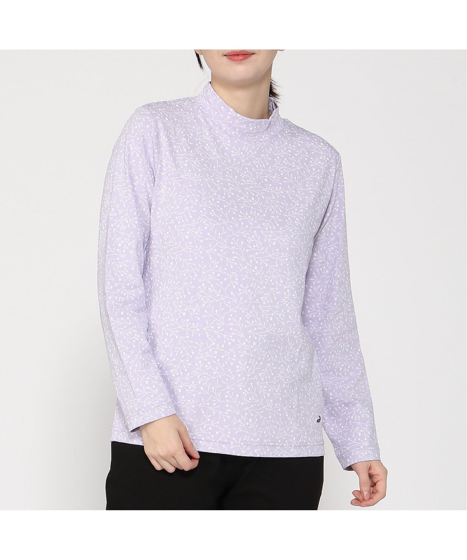 【クロコダイル/CROCODILE】の花柄プリント ハイネック プルオーバー インテリア・キッズ・メンズ・レディースファッション・服の通販 founy(ファニー) 　ファッション　Fashion　レディースファッション　Fashion for Women　トップス・カットソー　Cut & Sew Tops　カジュアルプルオーバー・ニットトップス　Pullovers & Knit Tops / Casual Pullovers　花柄・フラワープリント・モチーフ　Floral Prints & Motifs / Flower Pattern Tops　ハイネック　High Neck, Mock Neck　プリント　Print, Printed Pattern　ラベンダー　Lavender　エレガント 上品　Elegant　冬　Winter / This Winter　ラベンダー|ID: prp329100004816543 ipo3291000000034985244