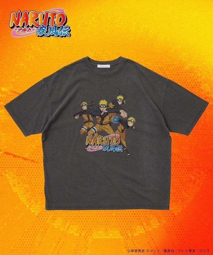 【フリークスストア/FREAK'S STORE】のアニメ 『NARUTO-ナルト- 疾風伝』 別注 リラックスフィット ピグメント クルーネック プリントTシャツ / 影分身の術 【限定展開】 人気、トレンドファッション・服の通販 founy(ファニー) 　ファッション　Fashion　レディースファッション　Fashion for Women　トップス・カットソー　Cut & Sew Tops　シャツ・ブラウス・オフィスカジュアル　Elegant Blouses & Button-Ups　ロングTシャツ・Tシャツ　Longline T-Shirts & Tees　2025年　2025　2025春夏・S/S　Spring/Summer 2025 SS25　キャラクター　Character, Licensed Characters　グラフィック　Graphic, Graphic Design　フィット　Fit, Slim Fit　プリント　Print, Printed Pattern　リラックス　Relax, Relaxed Fit　ワーク　Workwear, Utility Style　ヴィンテージ　Vintage Style　人気　Popular, Best Seller　別注　Limited Edition, Custom Order　夏　Summer　S/S・春夏　SS, Spring/Summer, Warm Season　 other-1|ID: prp329100004816547 ipo3291000000034985307
