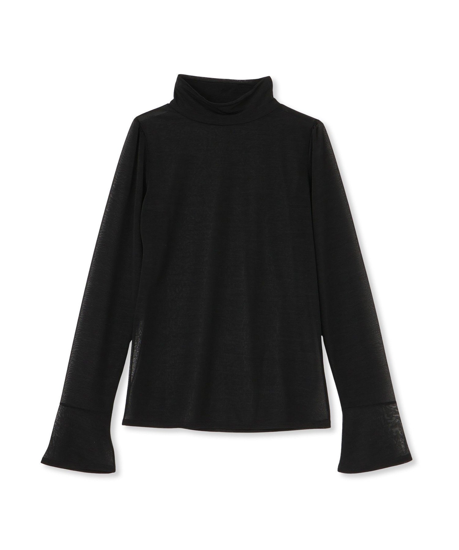 【ケティ/Ketty】のシアーハイネックカットトップス≪手洗い可能≫ インテリア・キッズ・メンズ・レディースファッション・服の通販 founy(ファニー) 　ファッション　Fashion　レディースファッション　Fashion for Women　トップス・カットソー　Cut & Sew Tops　インナー　Innerwear　春　Spring　ギャザー　Gathered, Ruffled　ショルダー　Shoulder, Shoulder Strap　スリーブ　Sleeve, Long Sleeve / Short Sleeve　長袖　Long Sleeve, Full Sleeve　フレア　Flare, Flared　ベスト　Vest, Waistcoat　ポケット　Pocket, Pocket Detail　無地　Plain, Solid Color　ロング　Long, Long-Length　S/S・春夏　SS, Spring/Summer, Warm Season　夏　Summer　ビジネス 仕事 通勤　Business / Work / Commuting　2025年　2025　2025春夏・S/S　Spring/Summer 2025 SS25　ブラック|ID: prp329100004816552 ipo3291000000034985344