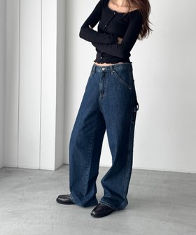 【キャナルジーン/CANAL JEAN】のEl mar ペインターデニムパンツ 人気、トレンドファッション・服の通販 founy(ファニー) ファッション Fashion レディースファッション Fashion for Women パンツ Pants & Trousers デニムパンツ・ジーンズ・美脚デニム Denim Jeans & Pants おすすめ Recommended / Our Picks シンプル Simple, Minimal ストレッチ Stretch, Stretchy Fabric タンク Tank Top, Sleeveless Top ポケット Pocket, Pocket Detail |ID:prp329100004816582