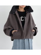 【ラシュッド/LASUD】の2WAYショートブルゾン 人気、トレンドファッション・服の通販 founy(ファニー) ファッション Fashion レディースファッション Fashion for Women アウター Coat / Outerwear Collection ブルゾンジャケット・スポーティアウター Blouson Jackets ショート Short, Short Length シンプル Simple, Minimal ブルゾン Blouson, Bomber Jacket リラックス Relax, Relaxed Fit 防寒 Cold Protection, Winter-Ready thumbnail ダークグレー|ID: prp329100004816595 ipo3291000000034985621