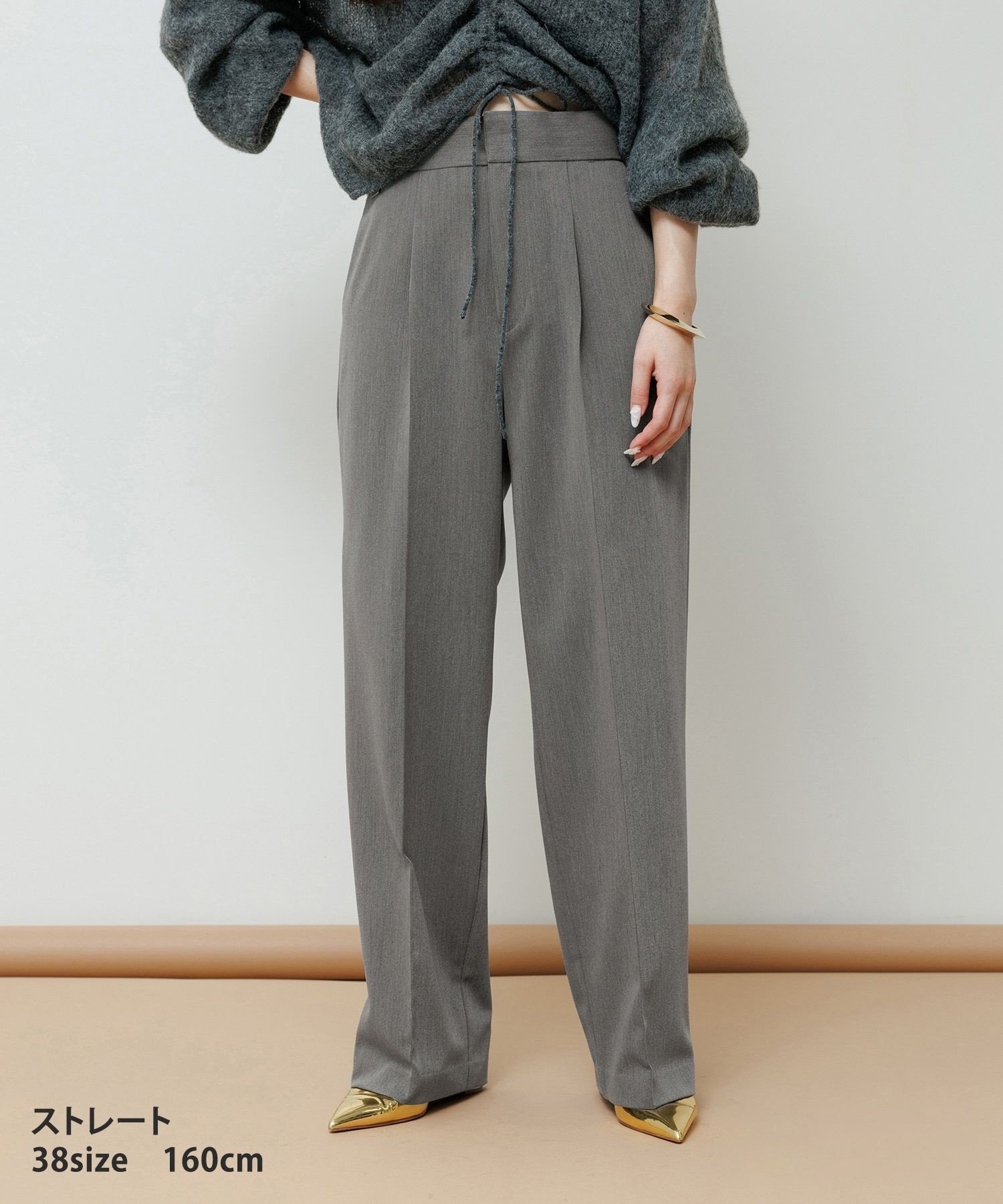 【アダム エ ロペ/ADAM ET ROPE'】の【WEB限定】骨格別スラックスパンツ(ストレート/ウェーブ/ナチュラル) インテリア・キッズ・メンズ・レディースファッション・服の通販 founy(ファニー) 　ファッション　Fashion　レディースファッション　Fashion for Women　パンツ　Pants & Trousers　ウェーブ　Wavy Pattern　コンパクト　Compact, Small Size　シンプル　Simple, Minimal　ジャケット　Jacket, Outerwear　ストレート　Straight, Straight Cut　スラックス　Slacks, Dress Pants　スリム　Slim, Slim Fit　パターン　Pattern, Design Print　フレア　Flare, Flared　フレーム　Frame, Outline　フロント　Front, Front Design　ベーシック　Basic, Essential　ポケット　Pocket, Pocket Detail　ミックス　Mix, Mixed Style　A/W・秋冬　Autumn/Winter　おすすめ　Recommended / Our Picks　2025年　2025　2025-2026秋冬・A/W　Autumn/Winter 2025–26 AW25–26　グレー(07)|ID: prp329100004816609 ipo3291000000034985728