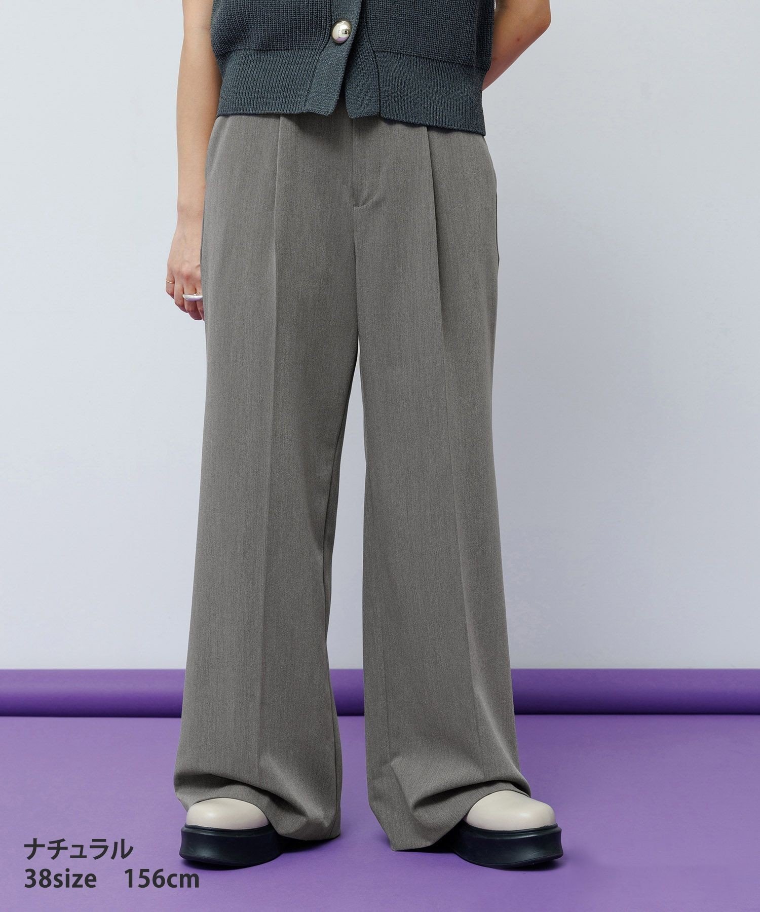 【アダム エ ロペ/ADAM ET ROPE'】の【WEB限定】骨格別スラックスパンツ(ストレート/ウェーブ/ナチュラル) インテリア・キッズ・メンズ・レディースファッション・服の通販 founy(ファニー) 　ファッション　Fashion　レディースファッション　Fashion for Women　パンツ　Pants & Trousers　ウェーブ　Wavy Pattern　コンパクト　Compact, Small Size　シンプル　Simple, Minimal　ジャケット　Jacket, Outerwear　ストレート　Straight, Straight Cut　スラックス　Slacks, Dress Pants　スリム　Slim, Slim Fit　パターン　Pattern, Design Print　フレア　Flare, Flared　フレーム　Frame, Outline　フロント　Front, Front Design　ベーシック　Basic, Essential　ポケット　Pocket, Pocket Detail　ミックス　Mix, Mixed Style　A/W・秋冬　Autumn/Winter　おすすめ　Recommended / Our Picks　2025年　2025　2025-2026秋冬・A/W　Autumn/Winter 2025–26 AW25–26　グレー系(09)|ID: prp329100004816609 ipo3291000000034985730