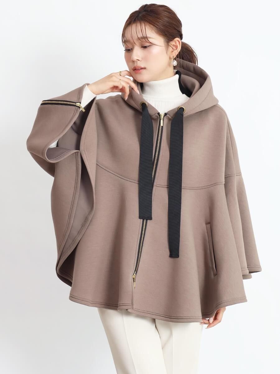 【ヴァン/Vin】のダンボールニットフレアアウター インテリア・キッズ・メンズ・レディースファッション・服の通販 founy(ファニー) 　ファッション　Fashion　レディースファッション　Fashion for Women　アウター　Coat / Outerwear Collection　トップス・カットソー　Cut & Sew Tops　ニット　Knit Tops & Sweaters　インナー　Innerwear　エレガント 上品　Elegant　バランス　Balance, Style Balance　フレア　Flare, Flared　フロント　Front, Front Design　ポンチョ　Poncho, Cape Style　ミドル　Middle Length, Mid Height　モカ|ID: prp329100004816613 ipo3291000000034985771