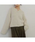 【ヘラム/hellam】のブークレクルーネックカーディガン 人気、トレンドファッション・服の通販 founy(ファニー) ファッション Fashion レディースファッション Fashion for Women トップス・カットソー Cut & Sew Tops カーディガン・羽織り Layered Style Cardigans thumbnail アイボリー|ID: prp329100004816633 ipo3291000000034985920