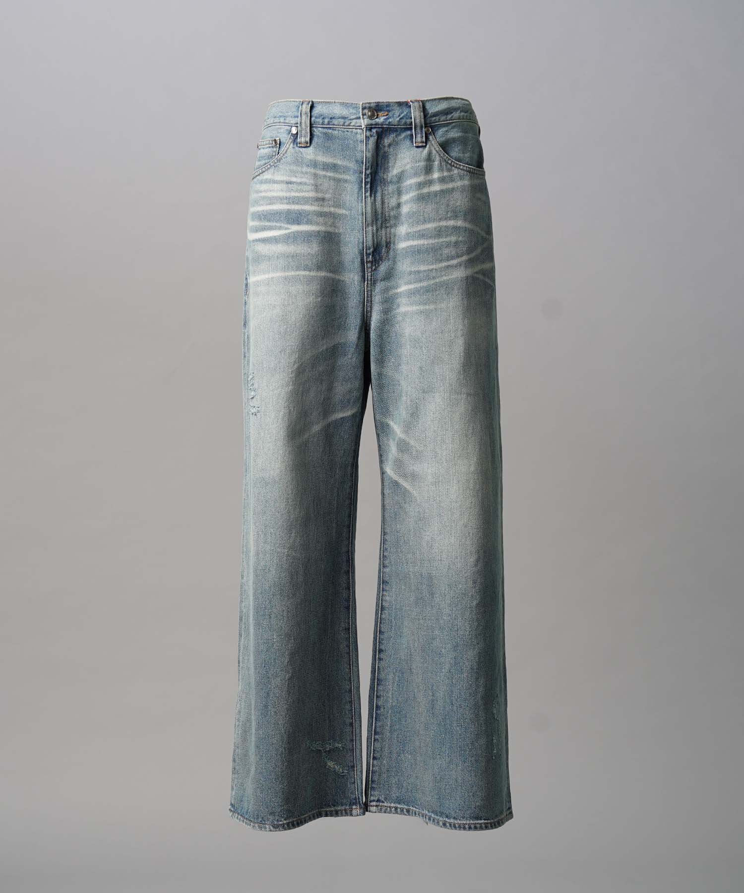 【メゾンスペシャル/MAISON SPECIAL】の10.5oz Wide Straight Denim Pants インテリア・キッズ・メンズ・レディースファッション・服の通販 founy(ファニー) 　ファッション　Fashion　レディースファッション　Fashion for Women　パンツ　Pants & Trousers　デニムパンツ・ジーンズ・美脚デニム　Denim Jeans & Pants　アウトドア　Outdoor Clothing　ヴィンテージ　Vintage Style　ストレート　Straight, Straight Cut　ダメージ　Distressed, Destroyed　デニム　Denim, Jeans Material　パターン　Pattern, Design Print　ベーシック　Basic, Essential　ミリタリー　Military, Army Style　リアル　Real, Realistic　ワイド　Wide, Wide Fit　ワーク　Workwear, Utility Style　BLU|ID: prp329100004816635 ipo3291000000034985943