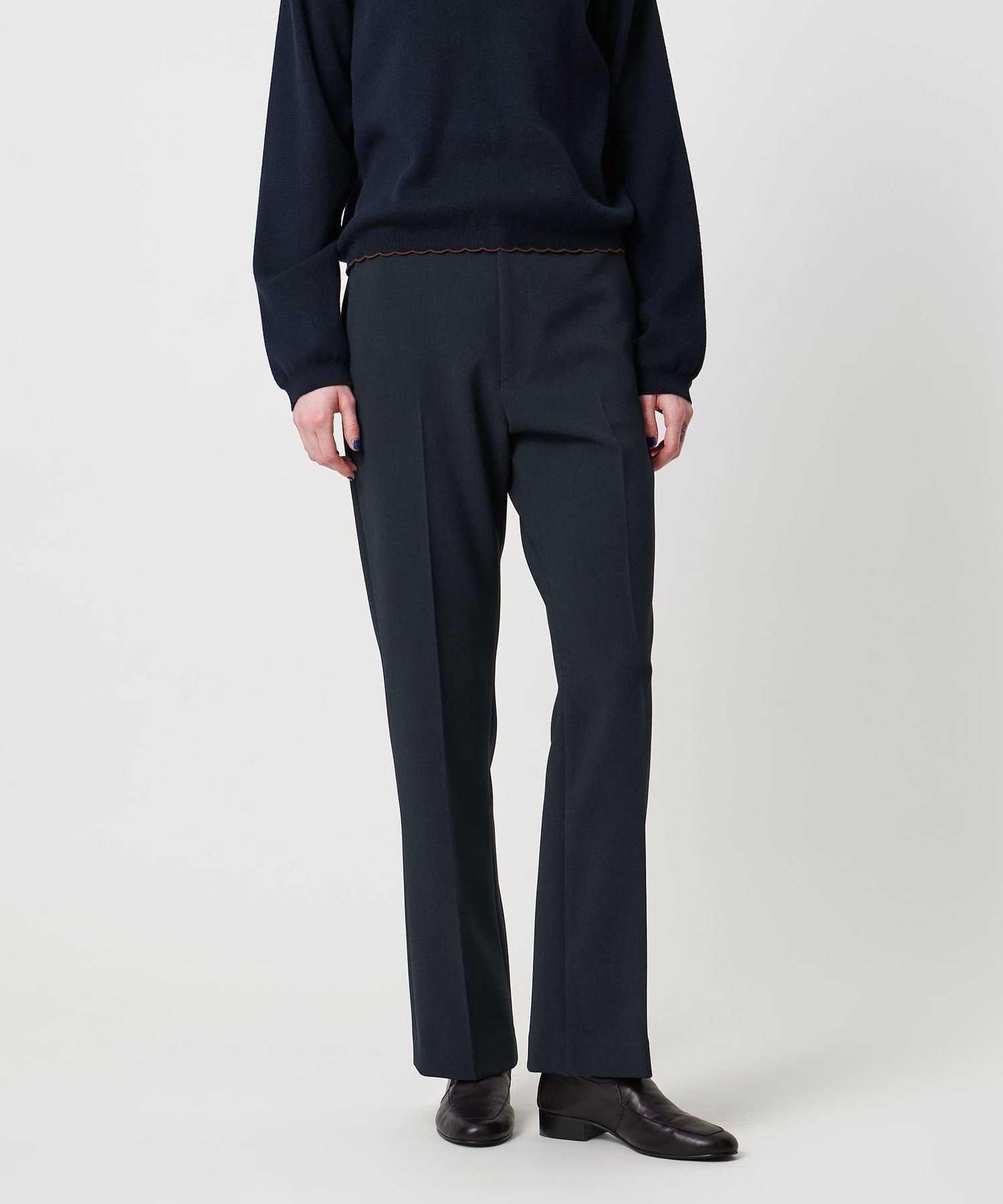 【ビューティ&ユース ユナイテッドアローズ/BEAUTY&YOUTH / UNITED ARROWS】のSteven Alan ダブルクロス フレアパンツ インテリア・キッズ・メンズ・レディースファッション・服の通販 founy(ファニー) 　ファッション　Fashion　レディースファッション　Fashion for Women　パンツ　Pants & Trousers　おすすめ　Recommended / Our Picks　ジャケット　Jacket, Outerwear　セットアップ　Set-Up, Coordinated Outfit　ダブル　Double, Double-Breasted　フレア　Flare, Flared　マニッシュ　Mannish, Boyish　NAVY|ID: prp329100004816637 ipo3291000000034985967