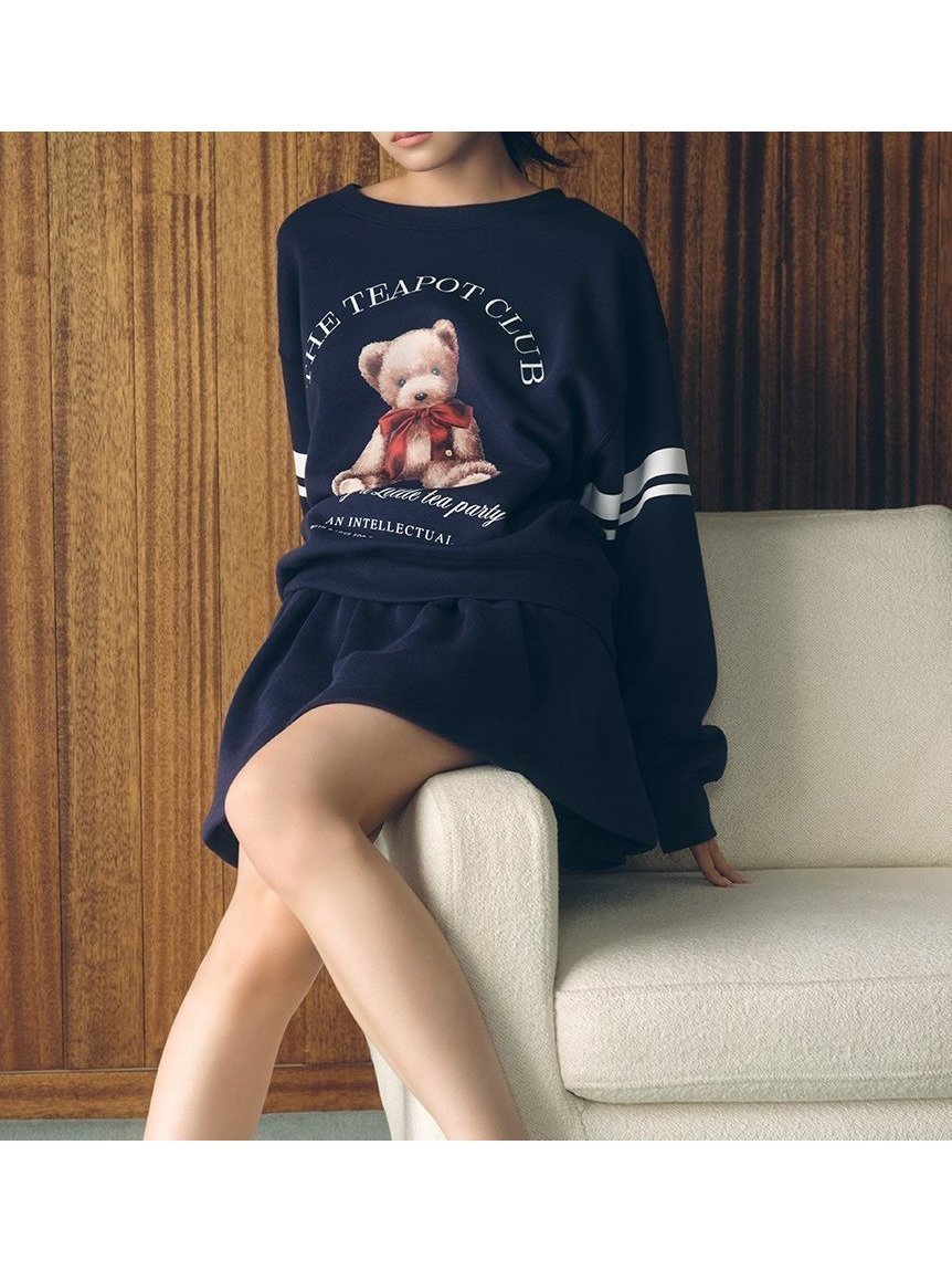 【スナイデル ホーム/SNIDEL HOME】のスウェットスカショーパン インテリア・キッズ・メンズ・レディースファッション・服の通販 founy(ファニー) 　ファッション　Fashion　レディースファッション　Fashion for Women　トップス・カットソー　Cut & Sew Tops　レディースパーカー・カジュアルフーディー　Casual Hoodies & Sweatshirts　スウェット・クルーネックトップス　Sweatshirts & Crewnecks / Relaxed Fit Sweat Tops　おすすめ　Recommended / Our Picks　ショート　Short, Short Length　スマート　Smart, Elegant　ポケット　Pocket, Pocket Detail　モチーフ　Motif, Design Theme　NVY[089]|ID: prp329100004816650 ipo3291000000034986126