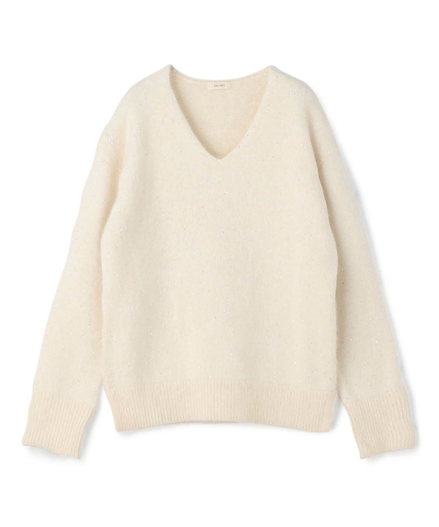 【トゥモローランド/TOMORROWLAND】のフォックスカシミヤ Vネックプルオーバー インテリア・キッズ・メンズ・レディースファッション・服の通販 founy(ファニー) 　ファッション　Fashion　レディースファッション　Fashion for Women　トップス・カットソー　Cut & Sew Tops　カジュアルプルオーバー・ニットトップス　Pullovers & Knit Tops / Casual Pullovers　Vネックトップス　V-Neck Tops / V-Cut Neckline Shirts　アクセサリー　Fashion Accessories　シルバー　Silver, Metallic Silver　スパンコール　Sequins, Sequin Embellishment　定番　Standard, Basic Item　フォックス　Fox, Fox Fur　プレーン　Plain, Simple　ボックス　Boxy, Box Shape　リラックス　Relax, Relaxed Fit　12 ホワイト系|ID: prp329100004816658 ipo3291000000034986177