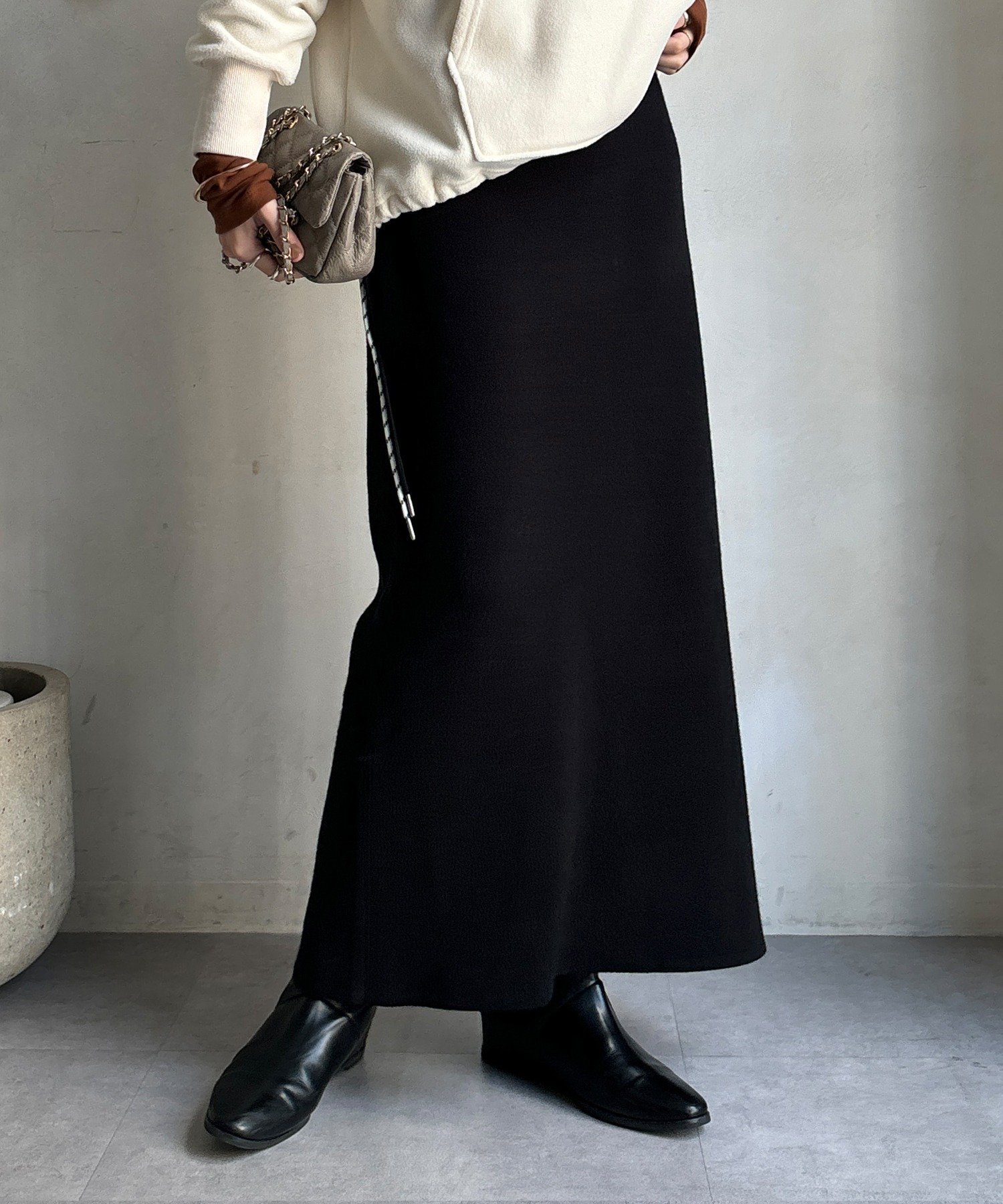 【ドゥドゥ/DouDou】の【セットアップ対応/WEB限定】ニットタイトスカート インテリア・キッズ・メンズ・レディースファッション・服の通販 founy(ファニー) 　ファッション　Fashion　レディースファッション　Fashion for Women　セットアップ　Matching Sets　スカート・ミニ/ミディ/マキシ　Skirts / Mini, Midi & Maxi Skirts　シンプル　Simple, Minimal　スマート　Smart, Elegant　セットアップ　Set-Up, Coordinated Outfit　タンク　Tank Top, Sleeveless Top　フィット　Fit, Slim Fit　A/W・秋冬　Autumn/Winter　冬　Winter / This Winter　再入荷　Restock / Back in Stock　2025年　2025　2025-2026秋冬・A/W　Autumn/Winter 2025–26 AW25–26　ブラック|ID: prp329100004816665 ipo3291000000034986227