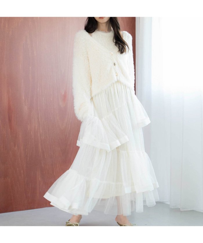 【ノエラ/Noela】のチュールフリルスカート インテリア・キッズ・メンズ・レディースファッション・服の通販 founy(ファニー) https://founy.com/ ファッション Fashion レディースファッション Fashion for Women スカート Skirts シンプル Simple, Minimal チュール Tulip, Tulip Motif ティアード Tiered, Tiered Style フェミニン Feminine, Girly ポケット Pocket, Pocket Detail ランダム Random, Irregular |ID: prp329100004816676 ipo3291000000035080002