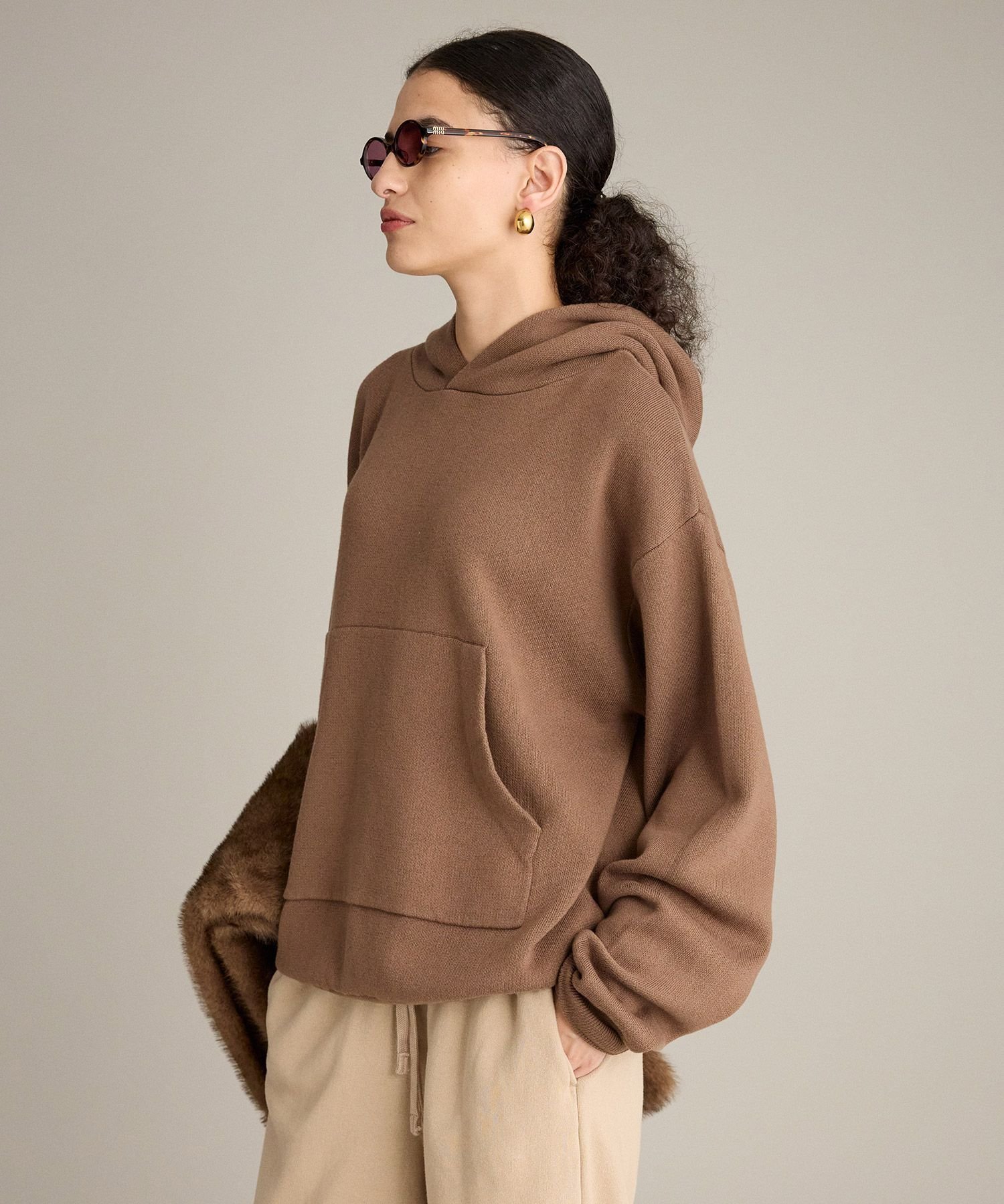 【ブリル/BRILL】のニットフーデッドプルオーバー 人気、トレンドファッション・服の通販 founy(ファニー) 　ファッション　Fashion　レディースファッション　Fashion for Women　トップス・カットソー　Cut & Sew Tops　ニット　Knit Tops & Sweaters　カジュアルプルオーバー・ニットトップス　Pullovers & Knit Tops / Casual Pullovers　インナー　Innerwear　タートル　Turtleneck, Turtle Collar　デニム　Denim, Jeans Material　 other-1|ID: prp329100004816683 ipo3291000000034986341