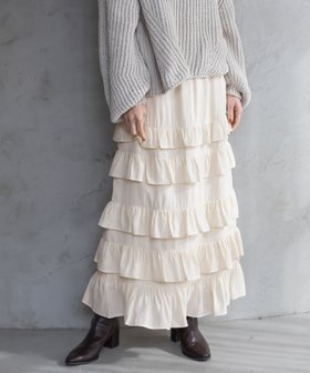 【アパートバイローリーズ/apart by lowrys】のティアードフリルスカート 人気、トレンドファッション・服の通販 founy(ファニー) ファッション Fashion レディースファッション Fashion for Women スカート Skirts ティアードスカート Tiered Skirt, Flounced Skirt フリル Frill, Ruffle エレガント 上品 Elegant 軽量 Lightweight, Ultra Light |ID:prp329100004816685