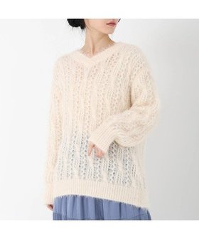 【ストロベリーフィールズ/STRAWBERRY FIELDS】のレース編みシャギーニット 人気、トレンドファッション・服の通販 founy(ファニー) ファッション Fashion レディースファッション Fashion for Women トップス・カットソー Cut & Sew Tops ニット Knit Tops & Sweaters レース Lace, Lace Fabric |ID:prp329100004816697