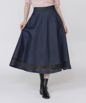 【マーリエ ル カセット/Maglie le cassetto】の《フランドル45周年限定コレクション》シアードッキングデニムスカート《M Maglie le cassetto》 人気、トレンドファッション・服の通販 founy(ファニー) ファッション Fashion レディースファッション Fashion for Women スカート Skirts デニムスカート・カジュアルスカート Denim Skirts オーガンジー Organza Fabric コレクション Collection, Seasonal Line スマート Smart, Elegant デニム Denim, Jeans Material トレンド Trend, Trending Now ビジュー Bijou, Jewel-like Accent ポケット Pocket, Pocket Detail 別注 Limited Edition, Custom Order エレガント 上品 Elegant |ID:prp329100004816698