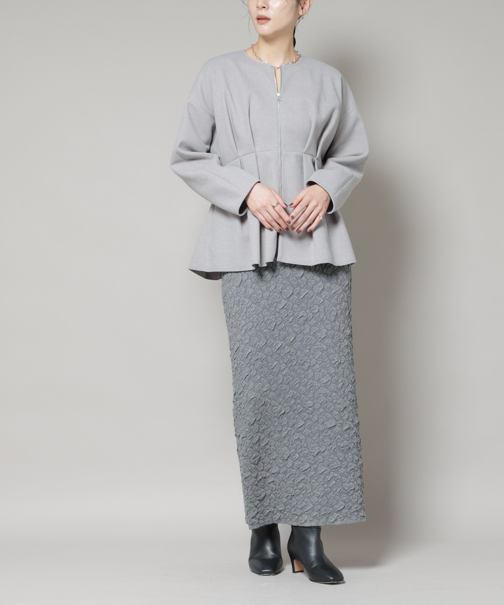 【ナノ ユニバース/nano universe】のラメジャガードニットタイトスカート インテリア・キッズ・メンズ・レディースファッション・服の通販 founy(ファニー) 　ファッション　Fashion　レディースファッション　Fashion for Women　スカート　Skirts　カットソー　Cut and Sewn Top　シンプル　Simple, Minimal　ストレッチ　Stretch, Stretchy Fabric　バランス　Balance, Style Balance　ロング　Long, Long-Length　A/W・秋冬　Autumn/Winter　おすすめ　Recommended / Our Picks　エレガント 上品　Elegant　2025年　2025　2025-2026秋冬・A/W　Autumn/Winter 2025–26 AW25–26　グレー|ID: prp329100004816708 ipo3291000000034986562