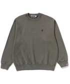 【ア ベイシング エイプ/A BATHING APE】のGARMENT DYE ONE POINT RELAXED FIT CRE 人気、トレンドファッション・服の通販 founy(ファニー) ファッション Fashion レディースファッション Fashion for Women スウェット / スエット Sweatshirt, Sweatwear トレンド Trend, Trending Now リラックス Relax, Relaxed Fit ワンポイント One Point, Statement Accent thumbnail OLIVE DRAB|ID: prp329100004816709 ipo3291000000034986565