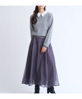 【ノエラ/Noela】のシアー切り替えフレアスカート 人気、トレンドファッション・服の通販 founy(ファニー) ファッション Fashion レディースファッション Fashion for Women スカート Skirts Aライン・フレアスカート A-Line & Flared Skirts アンサンブル Ensemble Set シアー Sheer, See-Through フレア Flare, Flared ポケット Pocket, Pocket Detail |ID:prp329100004816721