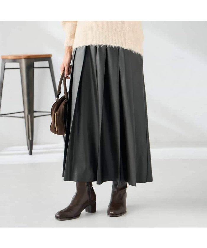 【アー ヴェー ヴェー/a.v.v】の【洗える】レザープリーツスカート インテリア・キッズ・メンズ・レディースファッション・服の通販 founy(ファニー) https://founy.com/ ファッション Fashion レディースファッション Fashion for Women スカート Skirts プリーツスカート / 上品フェミニンスタイル Pleated Skirts 洗える Machine Washable トレンド Trend, Trending Now フェイクレザー Faux Leather, PU Leather プリーツ Pleats, Pleated 楽ちん Easy Fit, Comfortable 再入荷 Restock / Back in Stock |ID: prp329100004816734 ipo3291000000034986855