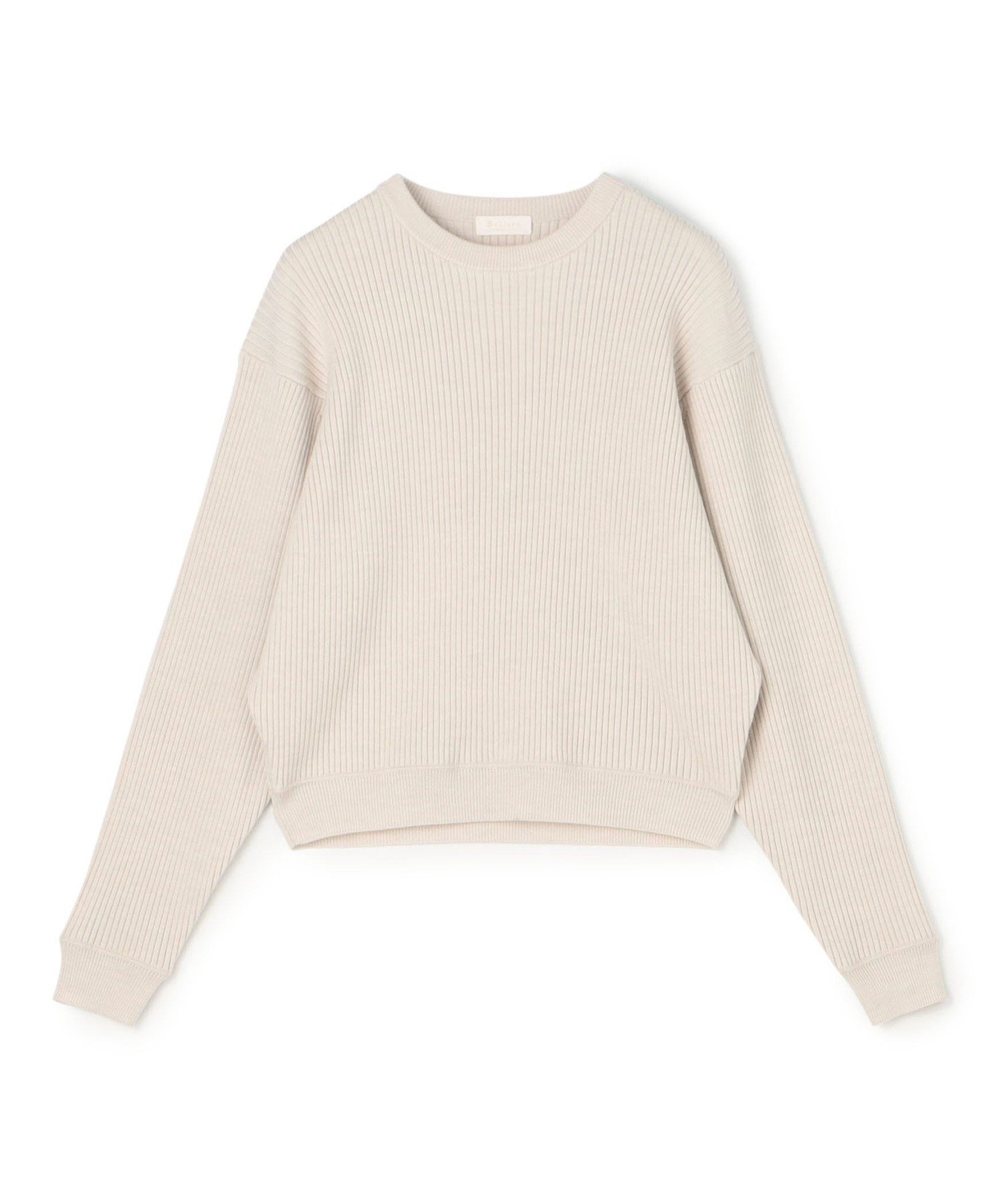 【トゥモローランド/TOMORROWLAND】のウールポリエステルストレッチリブ クルーネックプルオーバー インテリア・キッズ・メンズ・レディースファッション・服の通販 founy(ファニー) 　ファッション　Fashion　レディースファッション　Fashion for Women　トップス・カットソー　Cut & Sew Tops　カジュアルプルオーバー・ニットトップス　Pullovers & Knit Tops / Casual Pullovers　コンパクト　Compact, Small Size　バランス　Balance, Style Balance　ベーシック　Basic, Essential　ワイド　Wide, Wide Fit　冬　Winter / This Winter　43 ライトベージュ|ID: prp329100004816744 ipo3291000000034986931