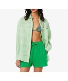 【ラコステ/LACOSTE】のリネンストライプオーバーサイズシャツ 人気、トレンドファッション・服の通販 founy(ファニー) ファッション Fashion レディースファッション Fashion for Women トップス・カットソー Cut & Sew Tops シャツ・ブラウス・オフィスカジュアル Elegant Blouses & Button-Ups エレガント 上品 Elegant ショルダー Shoulder, Shoulder Strap ストライプ Stripe, Striped Pattern ダウン Down, Puffer トレンド Trend, Trending Now ドロップ Drop Shoulder, Dropped Style パターン Pattern, Design Print パッチ Patch, Appliqué ベーシック Basic, Essential ポケット Pocket, Pocket Detail リネン Linen, Linen Fabric 夏 Summer 春 Spring S/S・春夏 SS, Spring/Summer, Warm Season 軽量 Lightweight, Ultra Light thumbnail グリーン|ID: prp329100004816746 ipo3291000000034986937